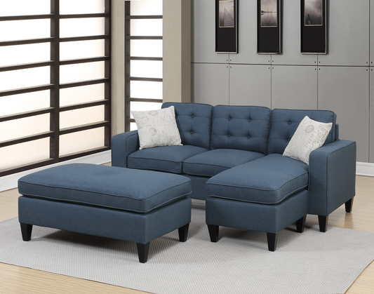 Avalon Sectional Sofa Set - Navy