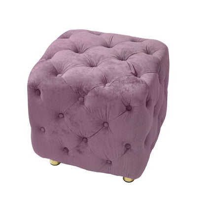 Velvet Upholstered Vanity Seat - Purple