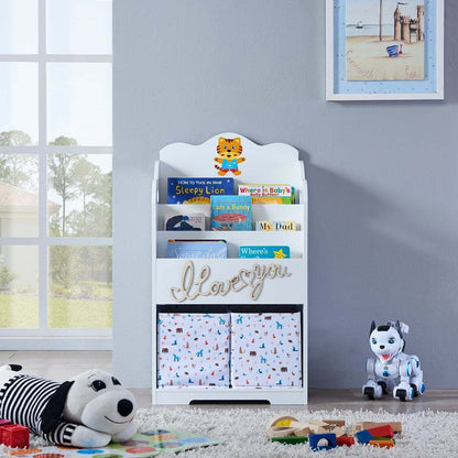 Kids Bookcase with Toy Storage