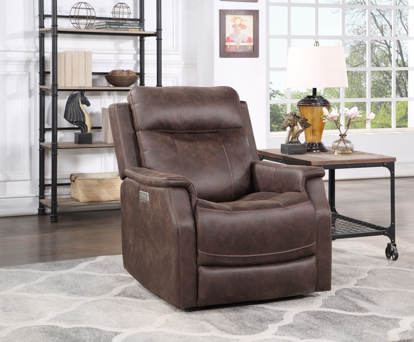 Nest  Compact Dual-Power Recliner - Walnut