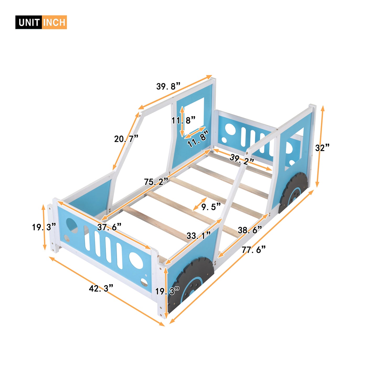 Blue Cruiser Twin Bed