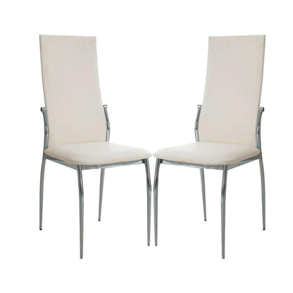 Omi Leatherette Dining Chairs (Set of 2) - White