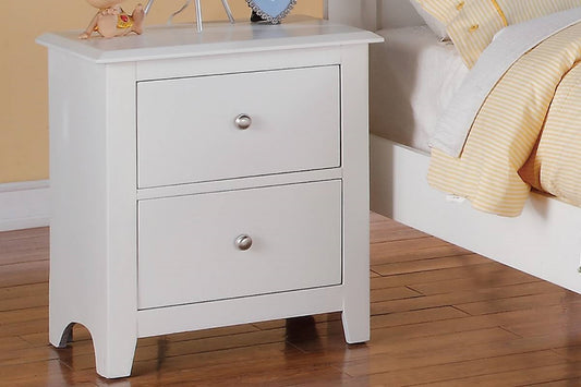 Bella Wooden Nightstand - White