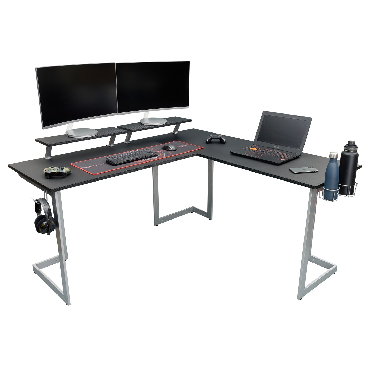 Sport Warrior L-Shaped Gaming Desk