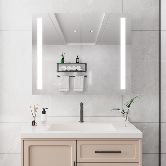 Nook Medicine Cabinet with LED Vanity Mirror