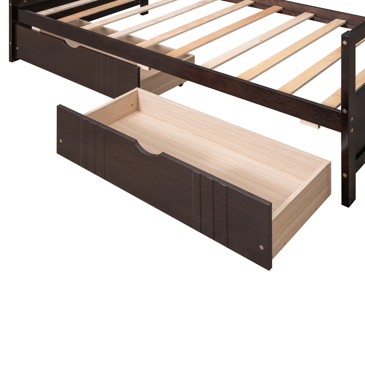 Lex Full Size Wooden Daybed with Twin Size Trundle - Espresso