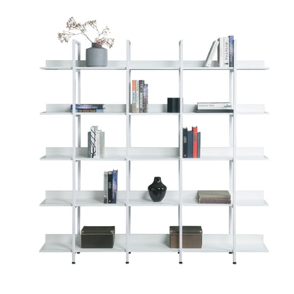 Vintage Metal Frame Bookshelf - White