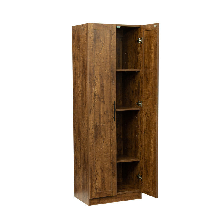 Elegant Walnut Storage Solution Cabinet