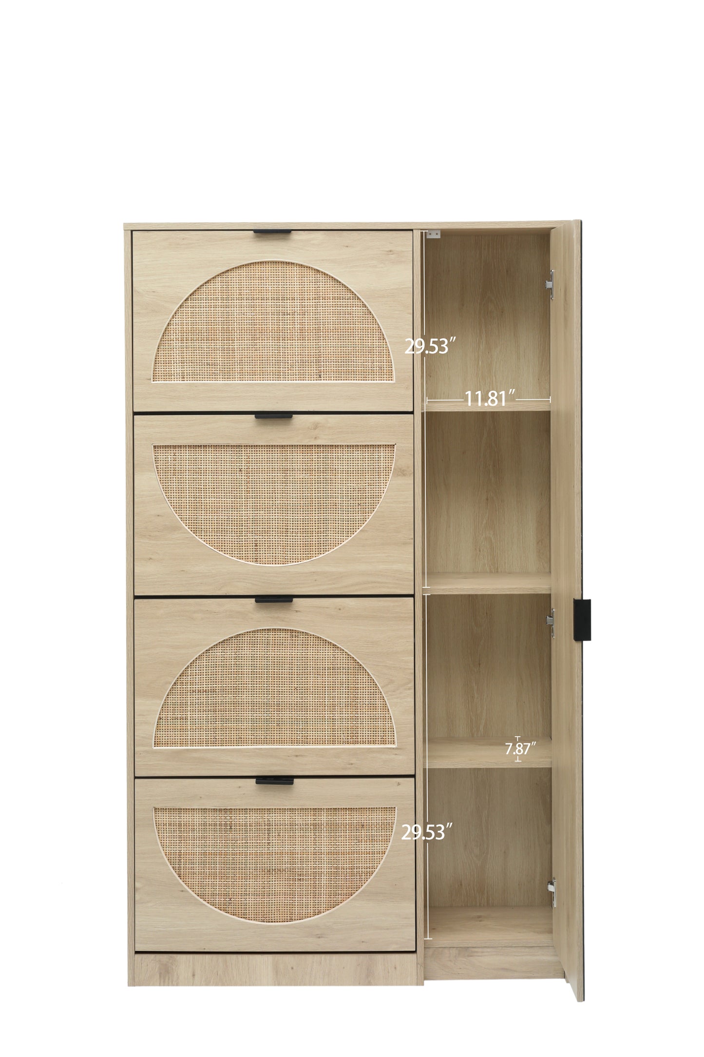 4-Tier Shoe Rack Storage Cabinet