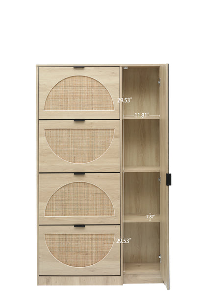 4-Tier Shoe Rack Storage Cabinet