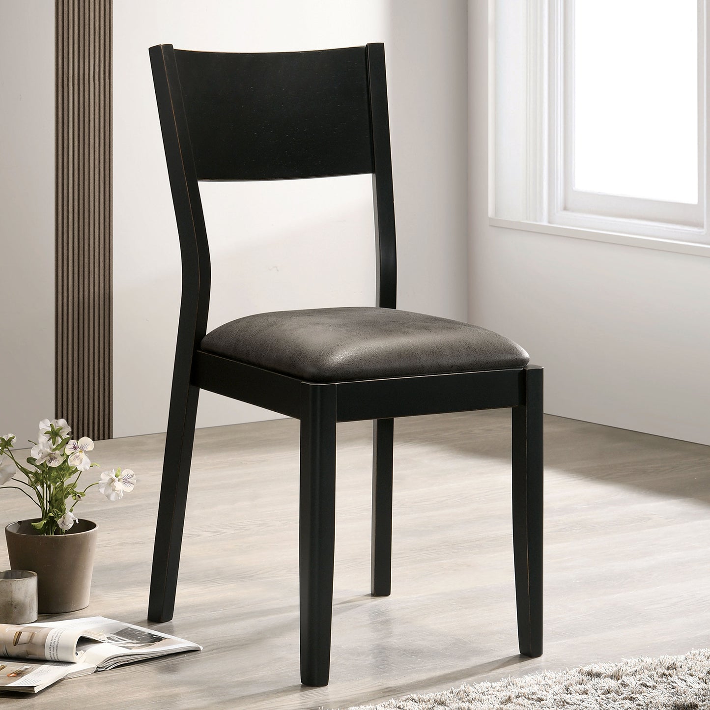 Glover Dining Chair (Set of 2) - Black+Gray