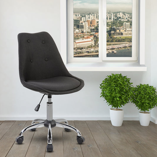 Ergo Flex Buttoned Task Chair - Black