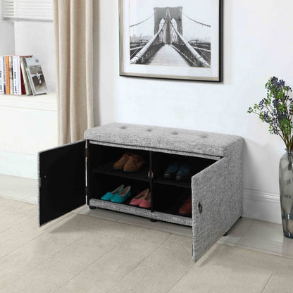 18" Tall Storage Ottoman - Grey