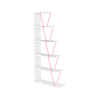 Modern Space-Saver  Ladder Bookshelf Organizer - White