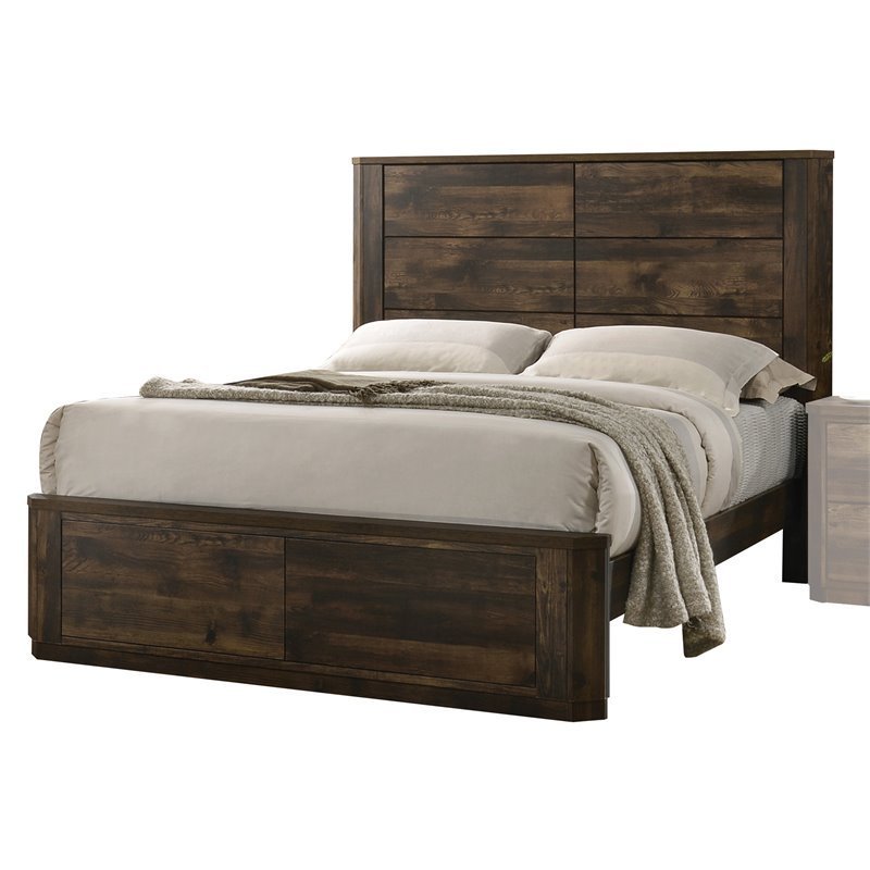 Elettra Eastern King Bed - Walnut