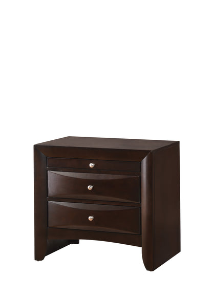 Duso Solid Wood 2 Drawer Nightstand - Brown