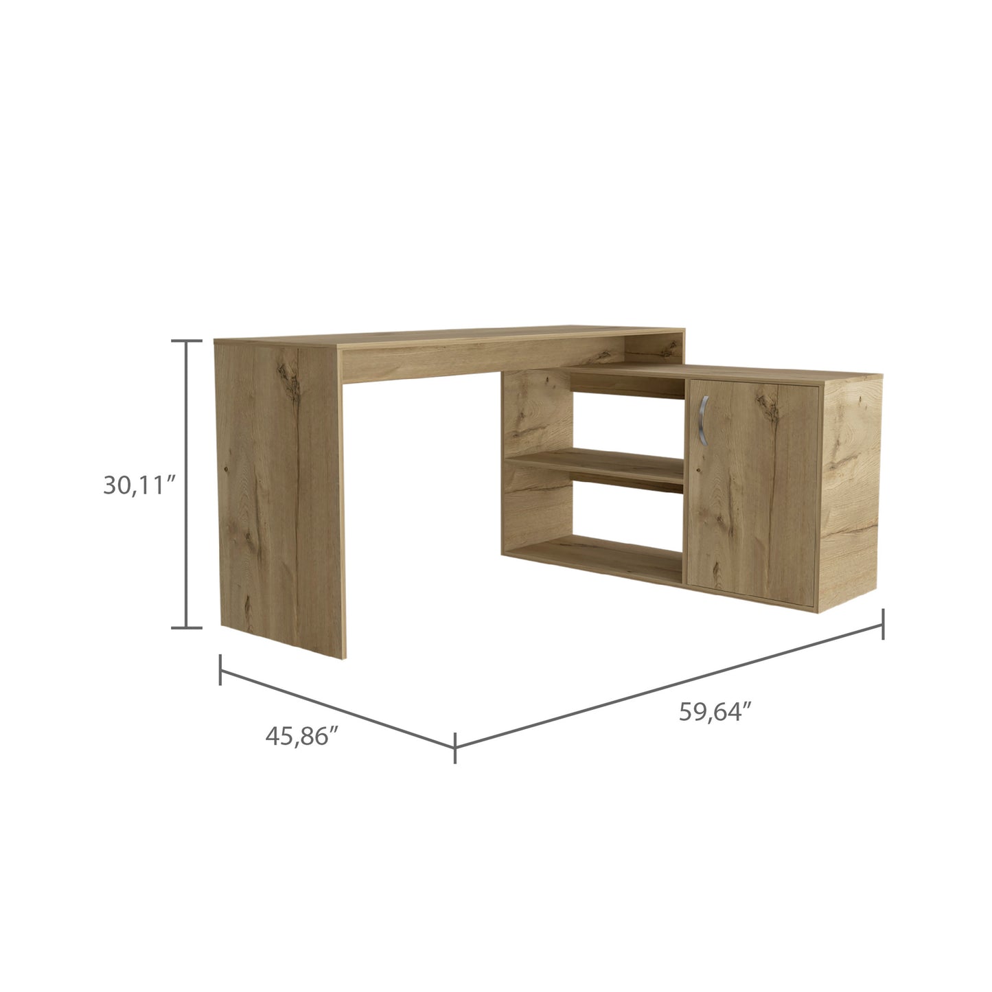 Eco Wood L-Shaped Office Desk