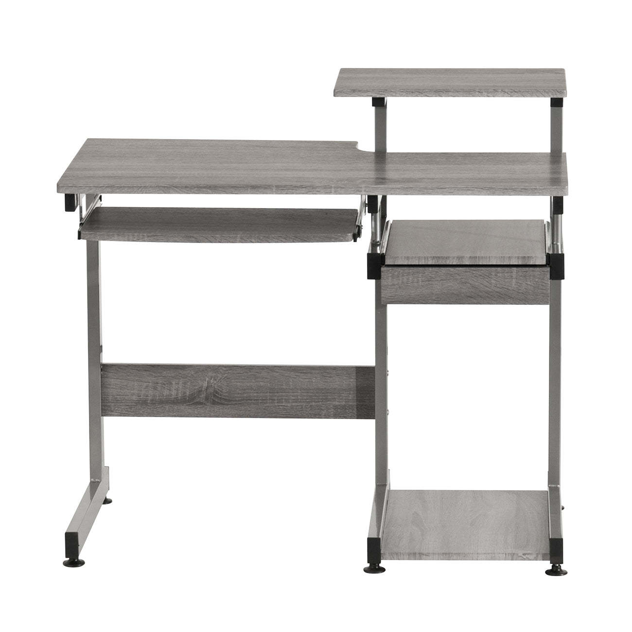 Complete Computer Workstation Desk - Grey