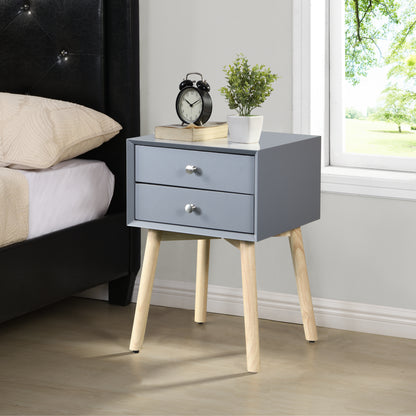 Tim Nightstand 2-Drawers - Gray