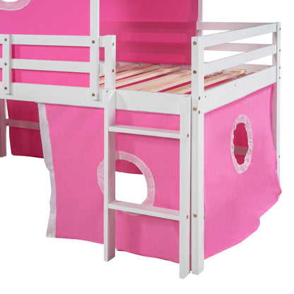 Princess Castle Twin Bunk Bed