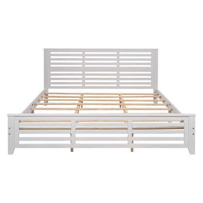 Gio King Size Platform Bed Frame - White