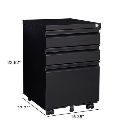 Swift 3-Drawer File Cabinet with Lock