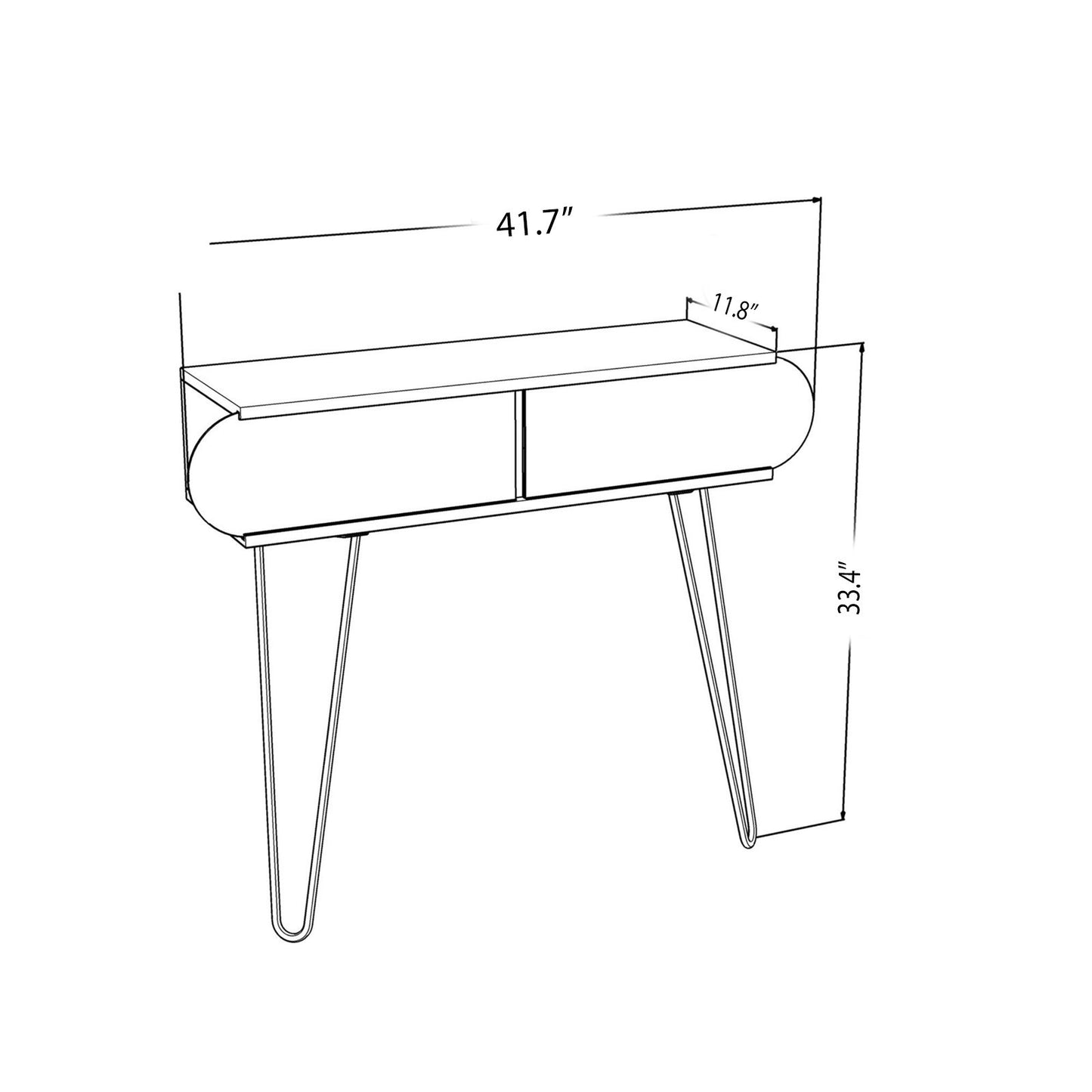 Metallic Edge Console Table