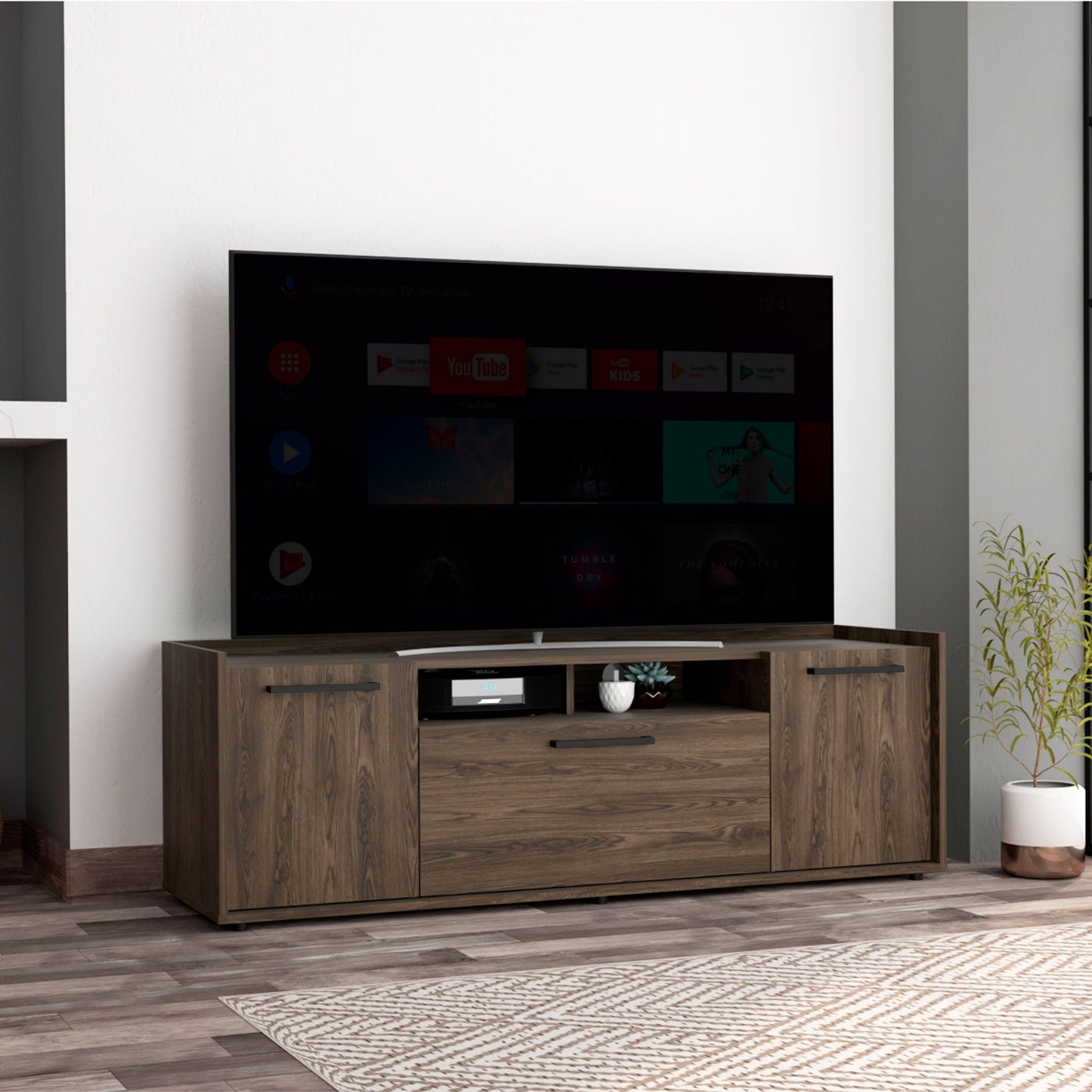 Brock TV Stand - Dark Walnut