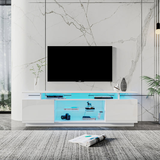 Utto TV Stand for 80 Inch TV Stands - White