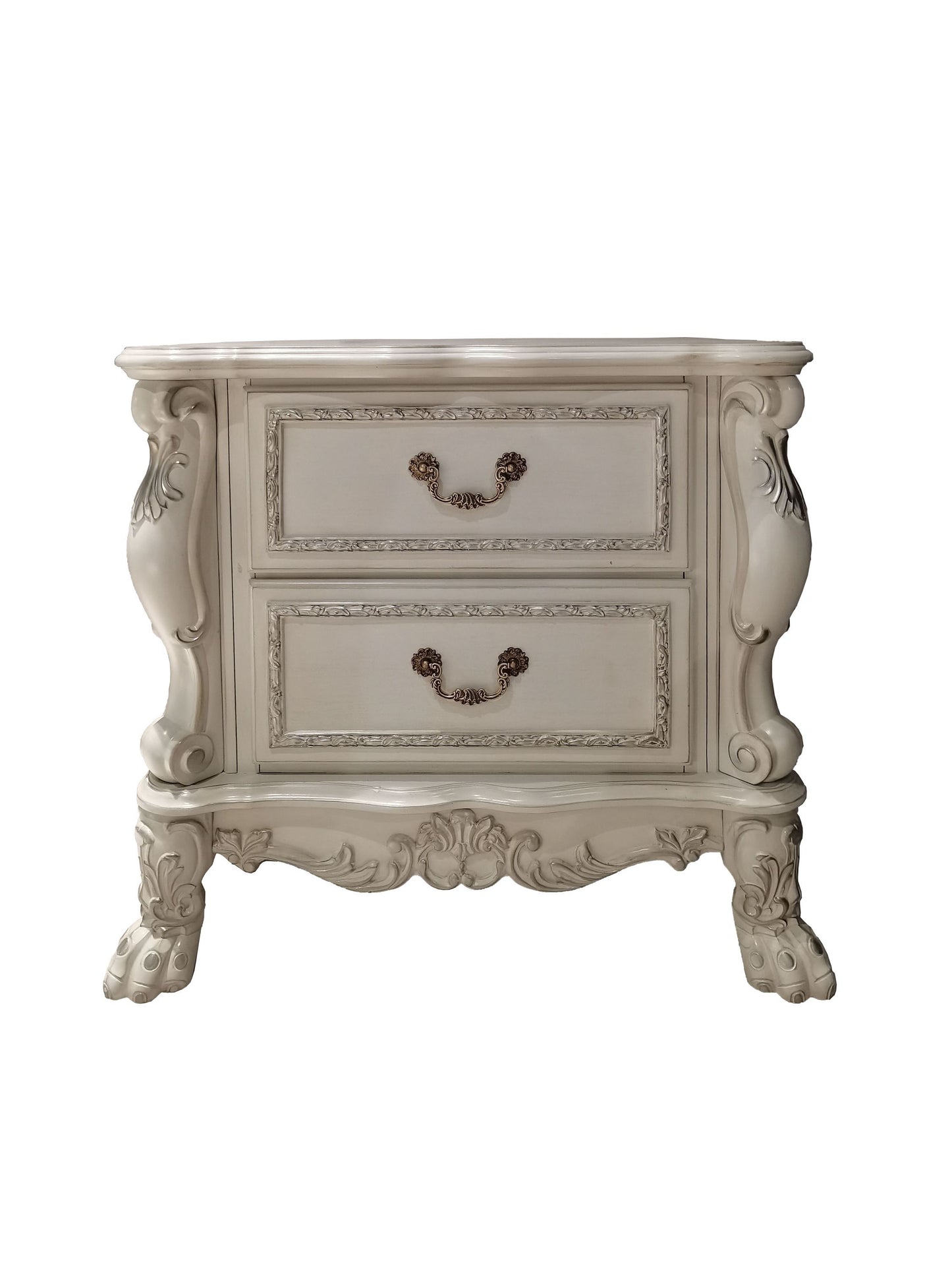 Dresden II Nightstand PU & White