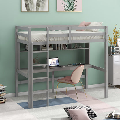 ElevateDreams Twin Loft Bed - White Haven