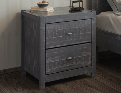 Yeti Solid wood Nightstand - Grey