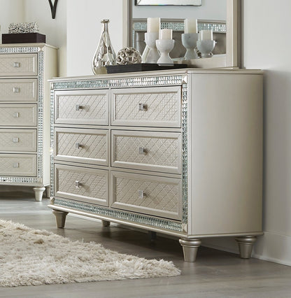 Diamond Elegance 6-Drawer  Dresser