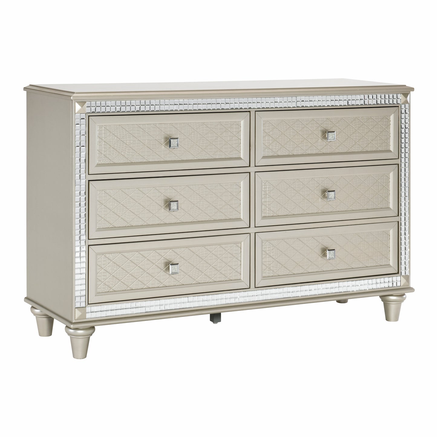 Diamond Elegance 6-Drawer  Dresser