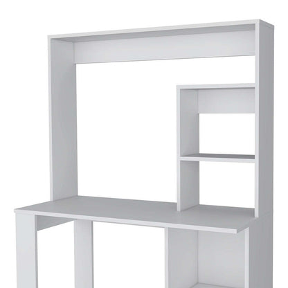 Palisades Computer Desk with Hutch and Storage Shelves - White