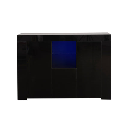 Glowing Harmony: LED-Lit Kitchen Sideboard