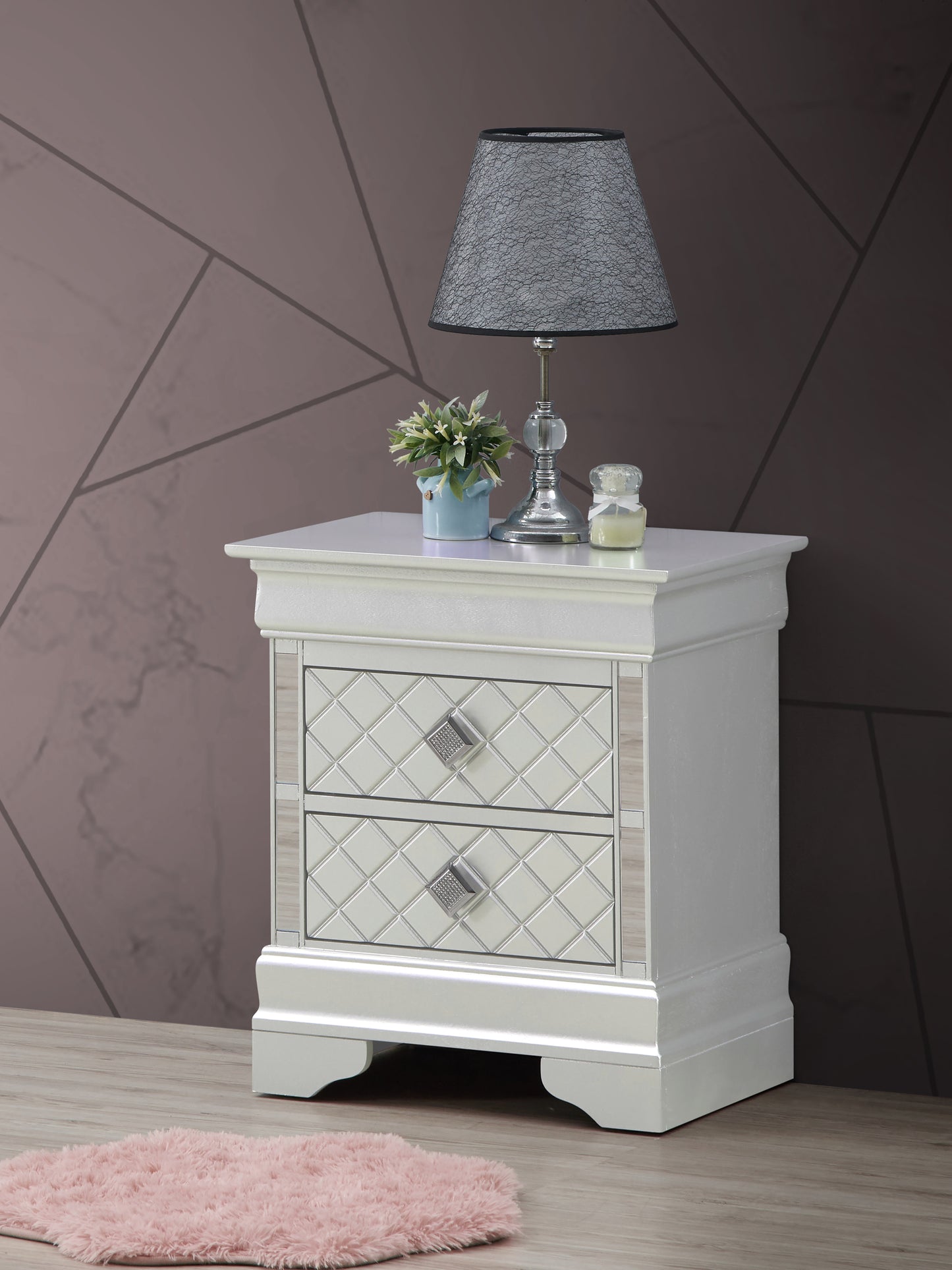 Verona Nightstand - Champagne