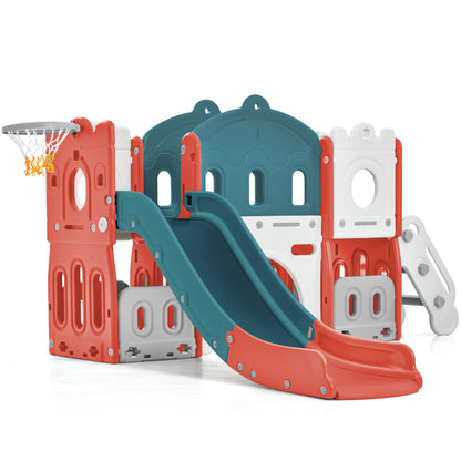 Playful Kingdom Kids Slide Playset - Red