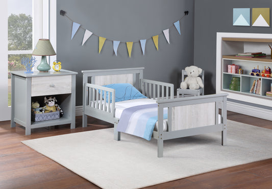 Connelly Reversible Panel Toddler Bed - Gray