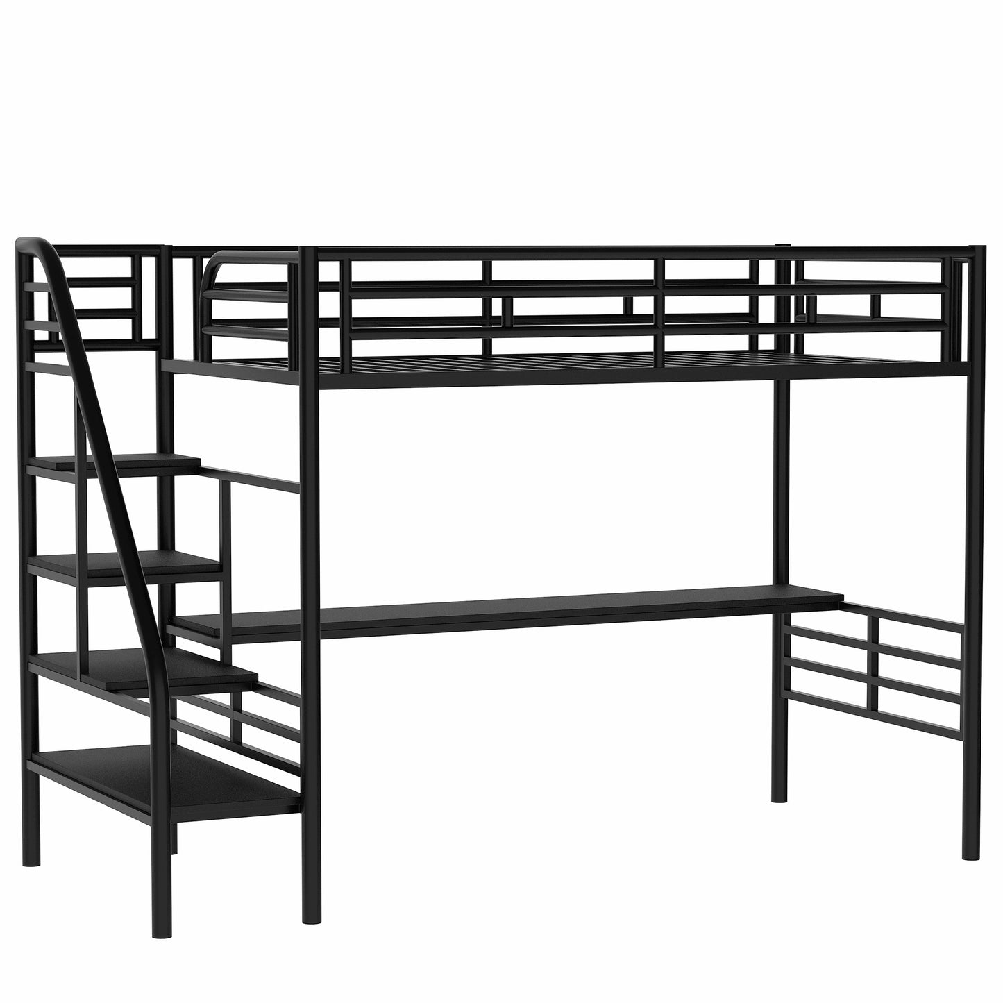 ElevateDesk Twin Metal Loft Bed Frame