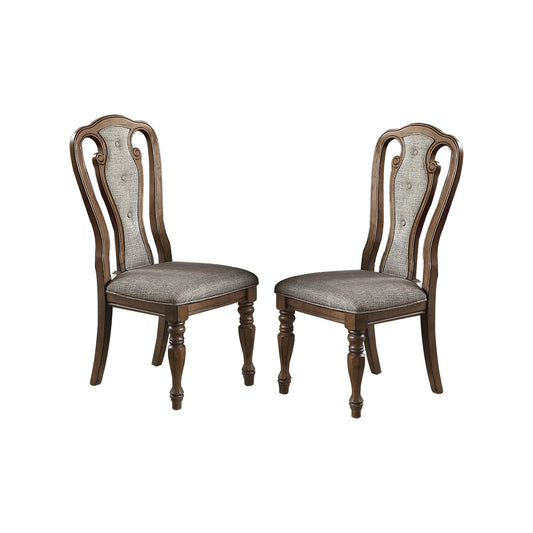 Elegant Comfort Dining Chairs -Mocha Mist- Set of 2