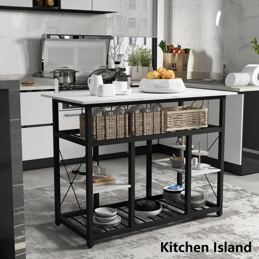 Top Kitchen Island  Faux Marble Tabletop