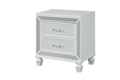 Crystal Nightstand - White