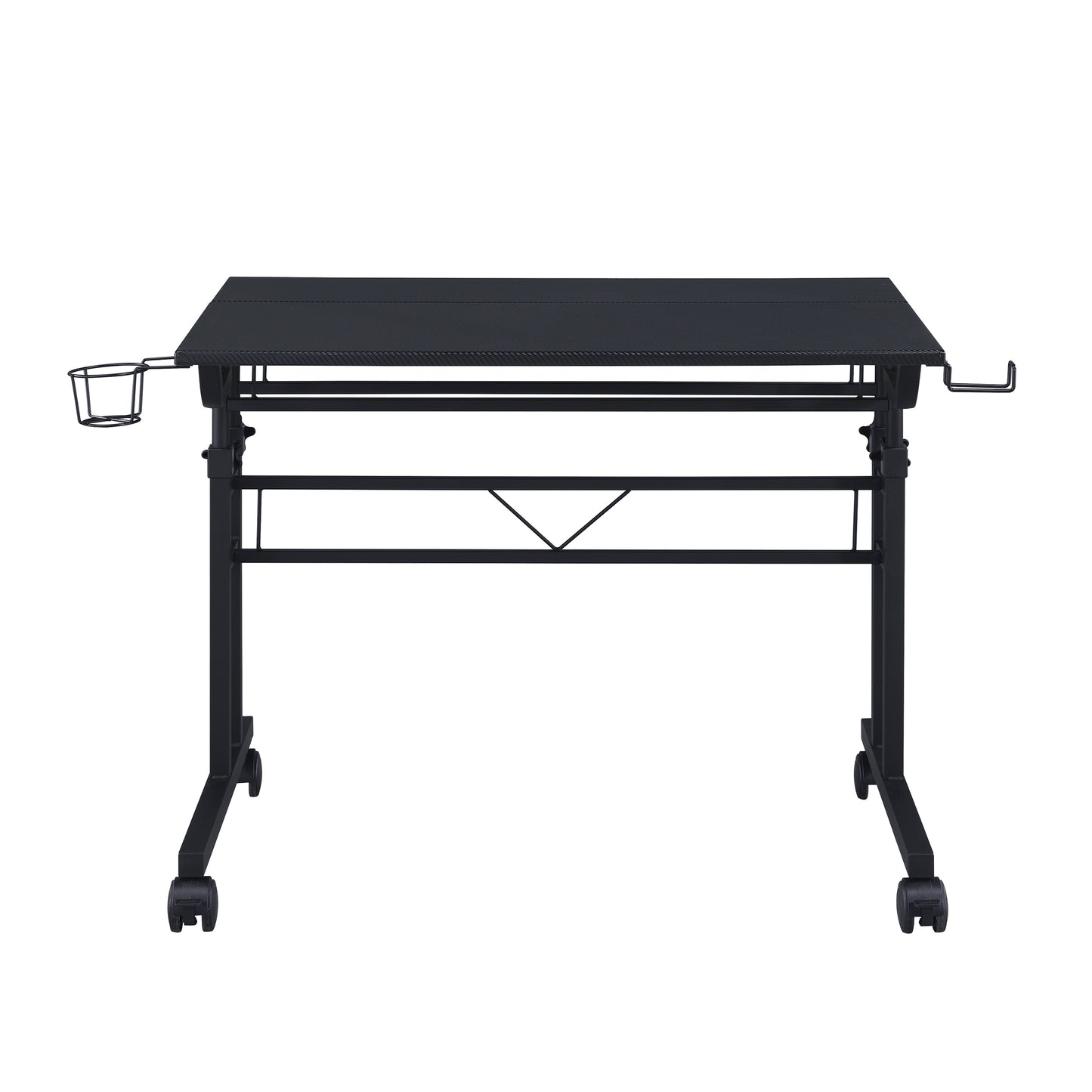 Tech Flex Adjustable Writing Desk with Shelf - Black