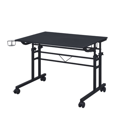 Tech Flex Adjustable Writing Desk with Shelf - Black