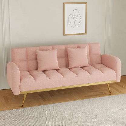 Sonic Convertible Sofa Bed- Pink