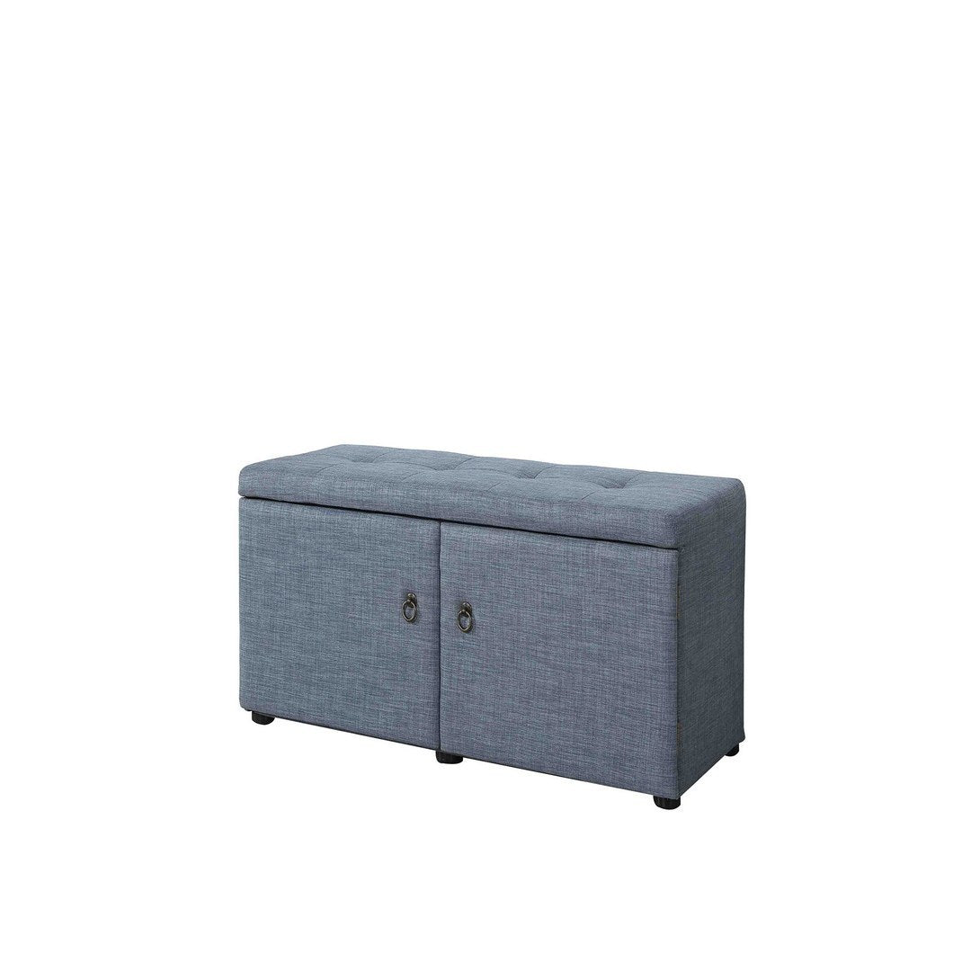 18" Tall Storage Ottoman - Blue