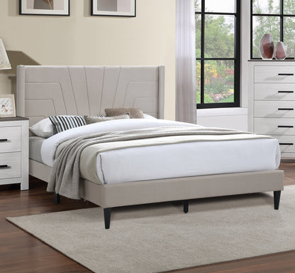 Tranet Queen Size Bed - Light Brown