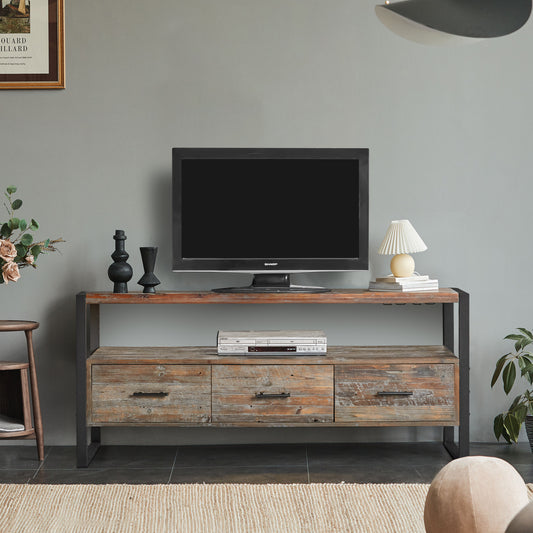 Rift Reclaimed Wood Media TV Console - Gray