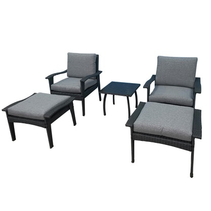 Robinson 5 Pc Outdoor Patio Seating Set - Gray